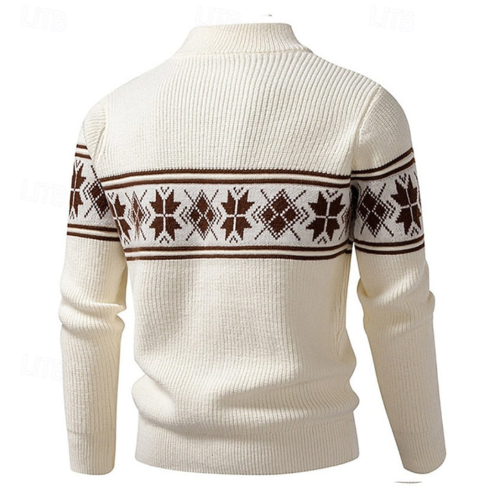 Tjalling | Warm Gebreid Vest met Opstaande Kraag