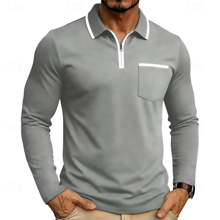 Reinoud | Verfijnde Poloshirt met Halve Rits