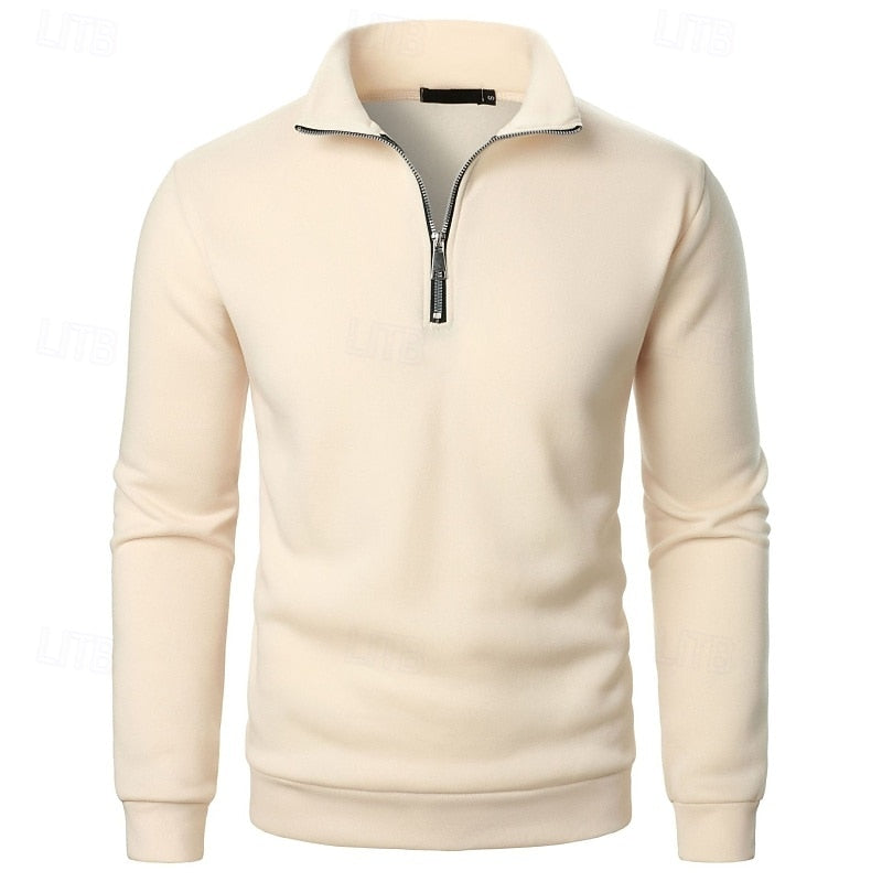 Michiel | Verfijnde Sweater met Ritskraag