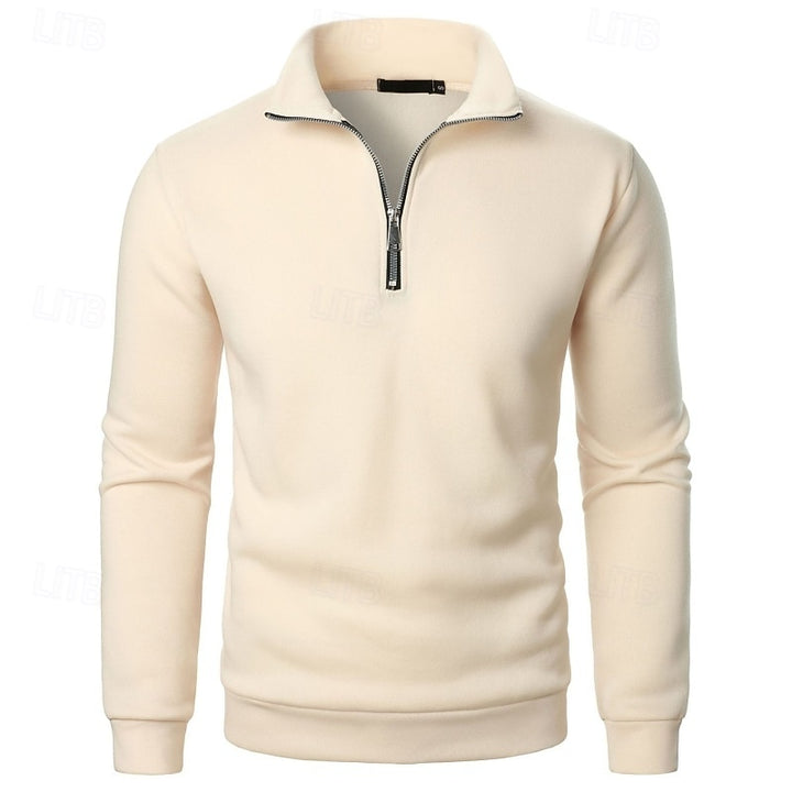 Michiel | Verfijnde Sweater met Ritskraag