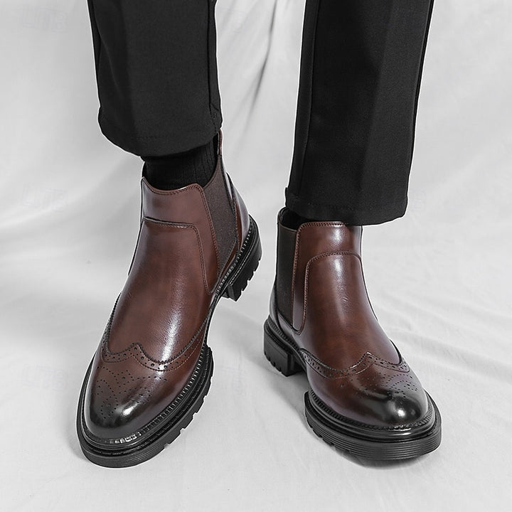 Harmen | Klassieke Chelsea Boots met Brogue-detail