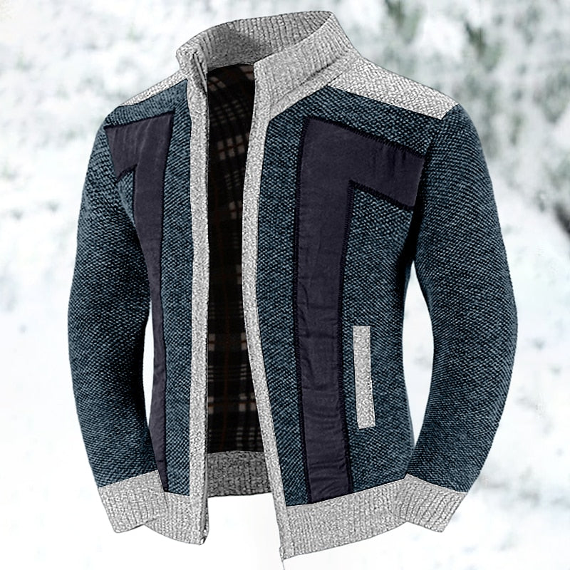 Fedde | Warm Gebreid Vest met Rits