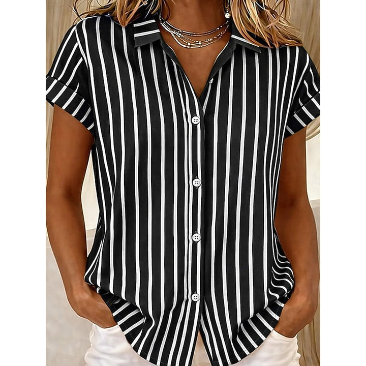 Griet | Verfijnde Gestreepte Blouse
