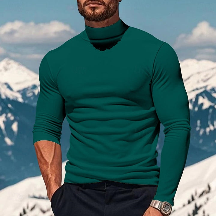 Xander | Verfijnde Longsleeve met Opstaande Col