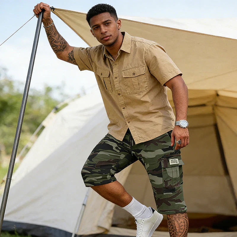 Lars | Stoere Camouflage Cargo Short
