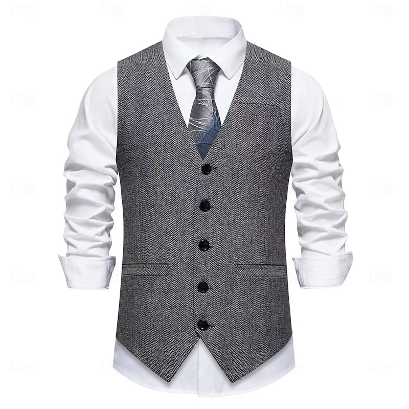 Hessel | Klassiek Visgraat Gilet