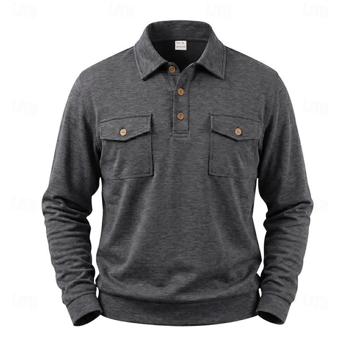 Lex | Klassiek Poloshirt met Lange Mouw