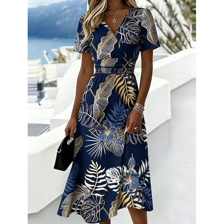Manon | Bloemige Zomerjurk met V-hals
