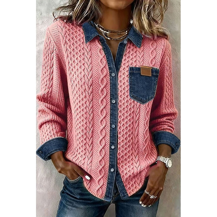Nelleke | Gebreide Blouse met Kraag