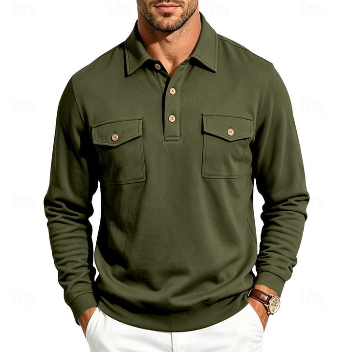 Lex | Klassiek Poloshirt met Lange Mouw