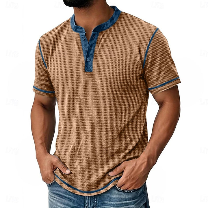 Jaap | Klassieke Henley met Structuur
