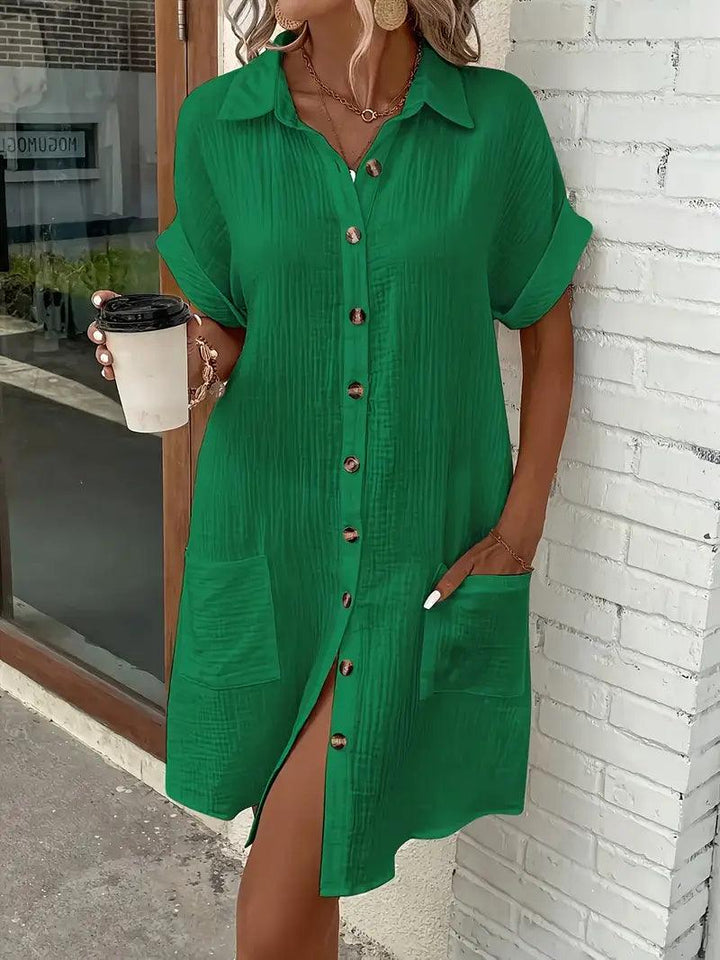 Mallia | Tijdloze V-hals Blousejurk