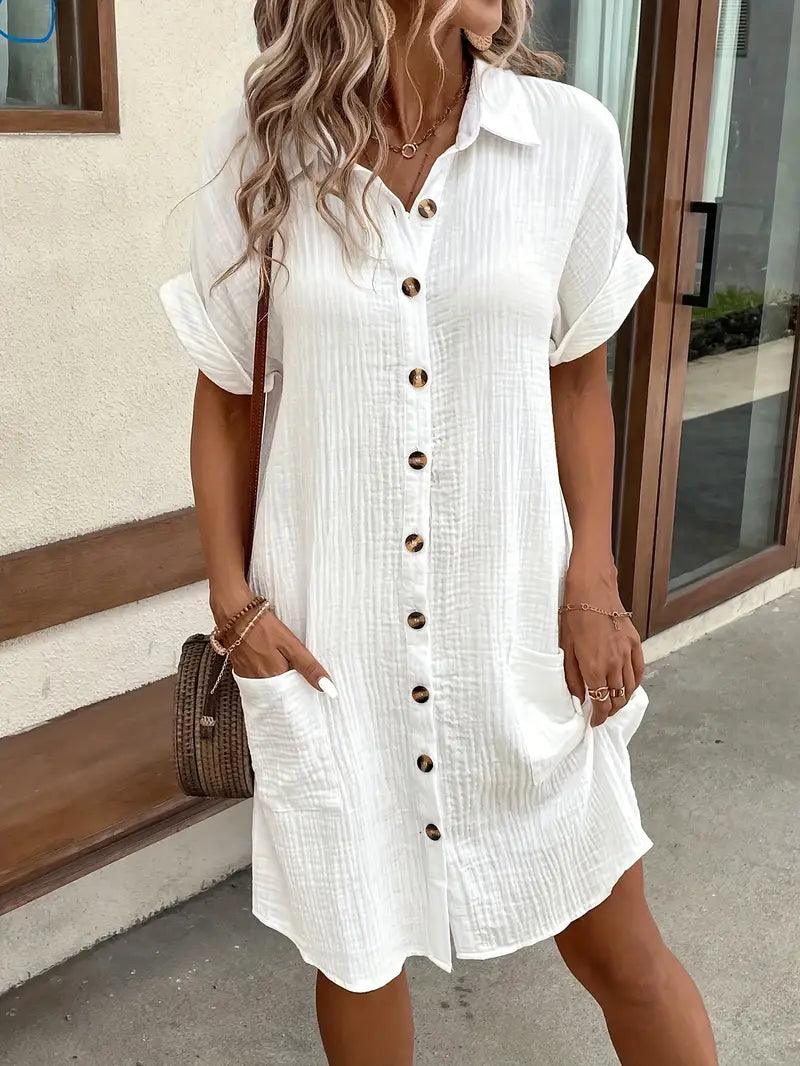 Mallia | Tijdloze V-hals Blousejurk