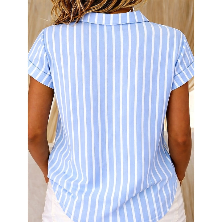 Griet | Verfijnde Gestreepte Blouse