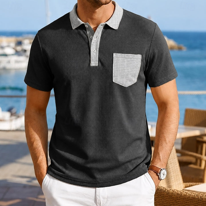 Freek | Verfijnd Structuur Poloshirt
