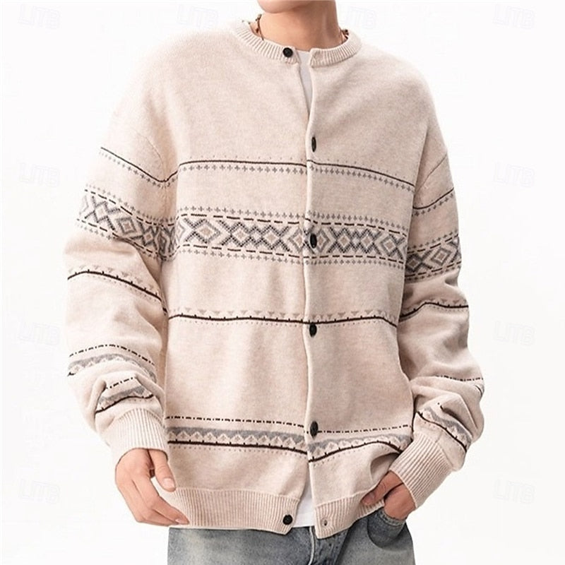 Wim | Warm Kerstvest met Sfeervol Patroon
