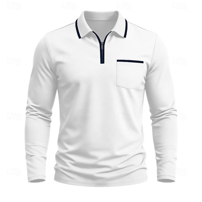 Reinoud | Verfijnde Poloshirt met Halve Rits