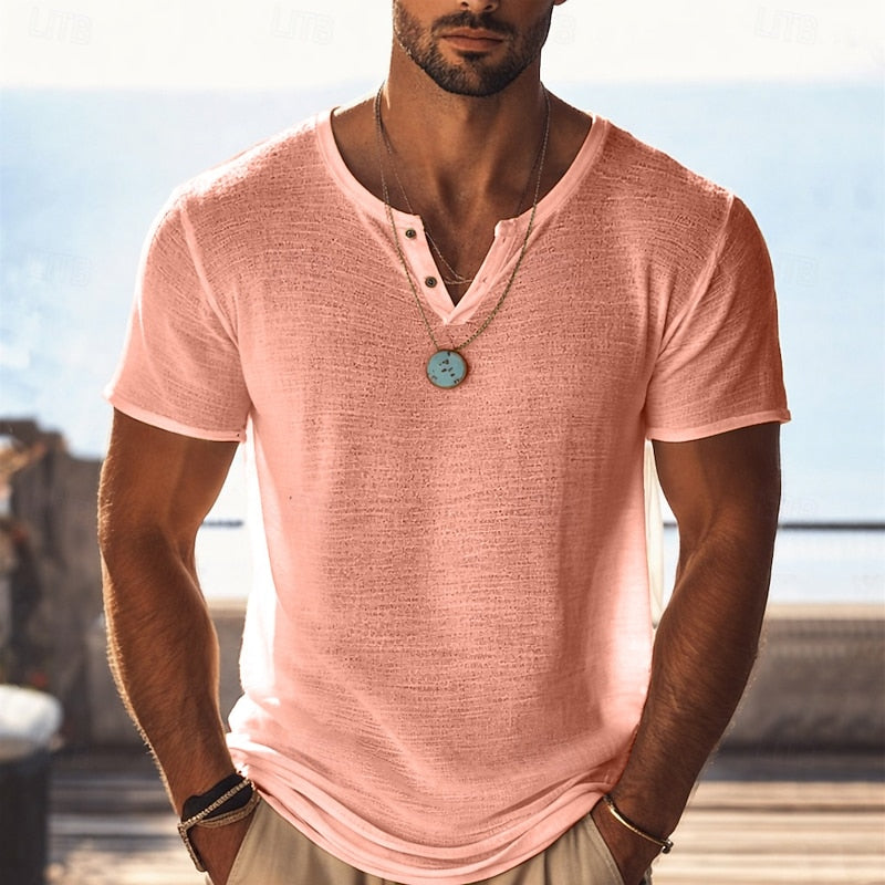Timo | Luchtig Zomer T-shirt met V-hals