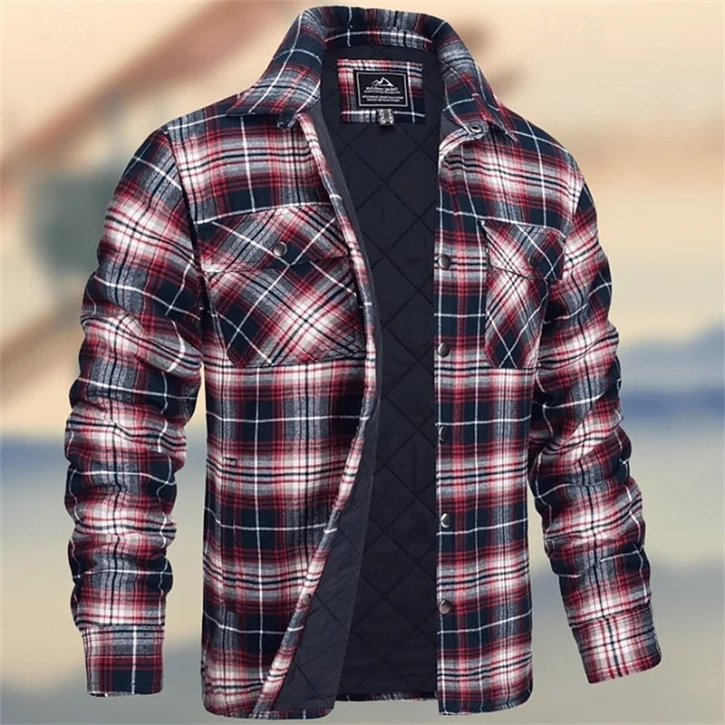 Rens | Gevoerde Overshirt met Ruitmotief