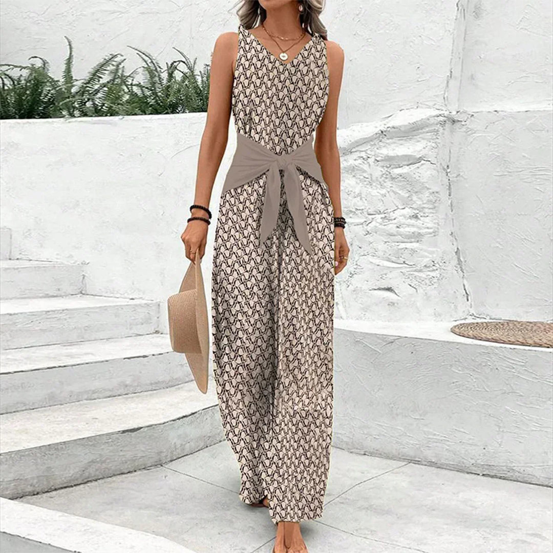 Noor | Mouwloze Jumpsuit met Ceintuur