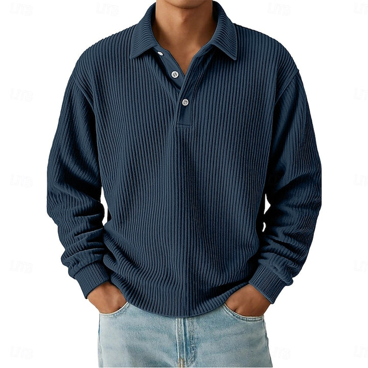 Pieter | Getextureerde Poloshirt met Kraag