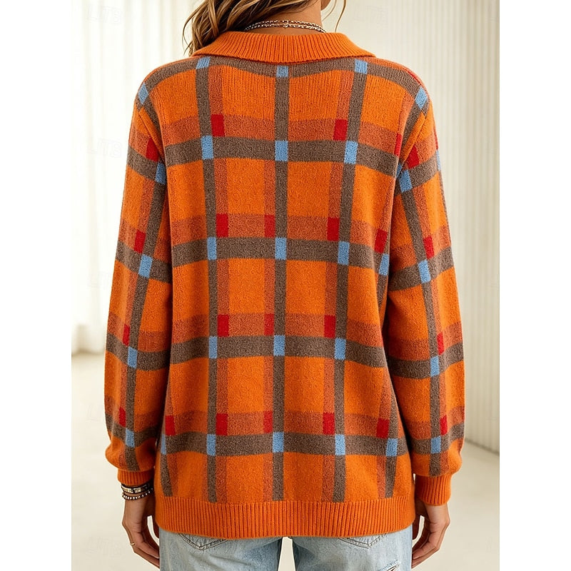 Lonneke | Geruit Vest met Kraag