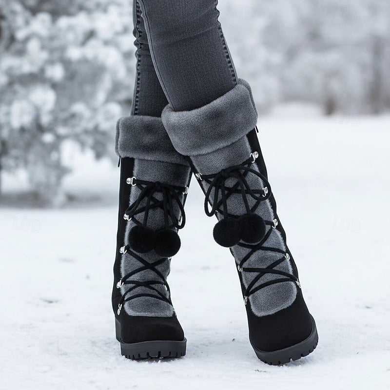 Sietske | Warme Veter-Winterlaarzen met Bontrand