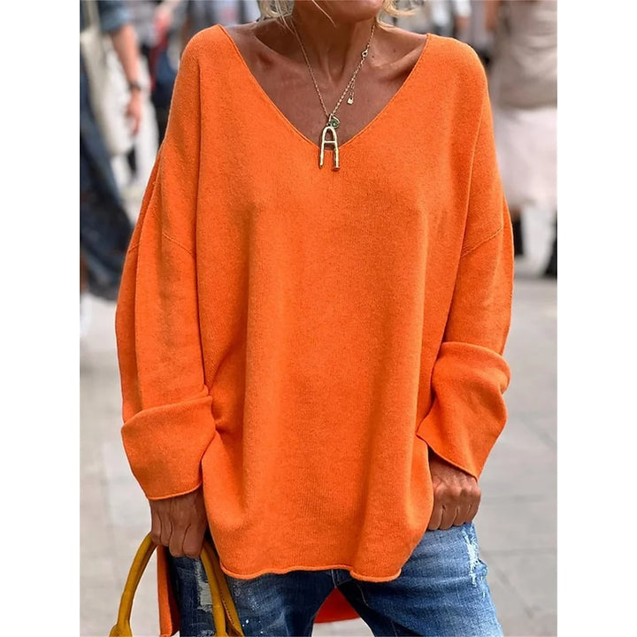 Trijntje | Soepele Oversized V-Hals Trui