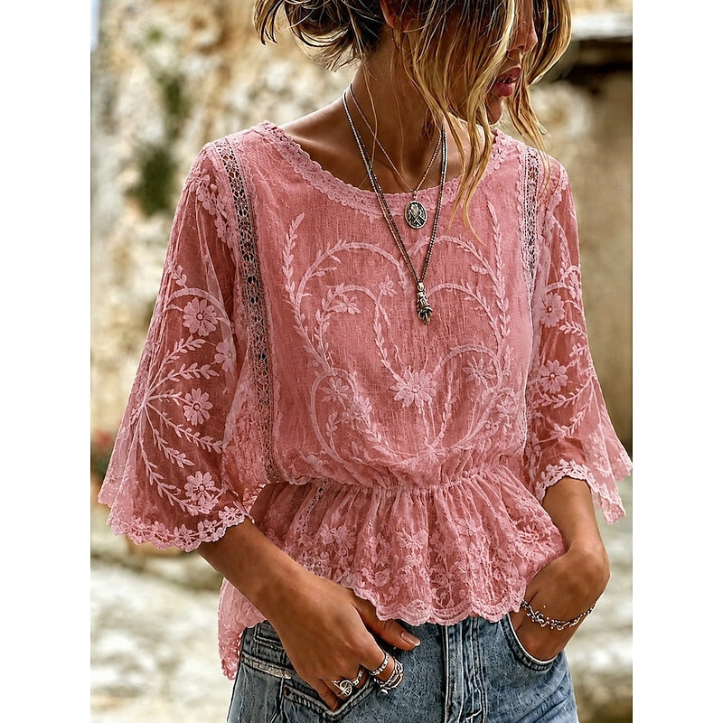 Nettie | Verfijnde Kanten Blouse