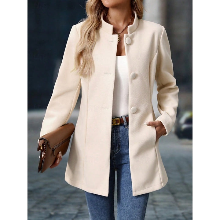 Ingeborg | Elegante Opstaande Kraag Jas