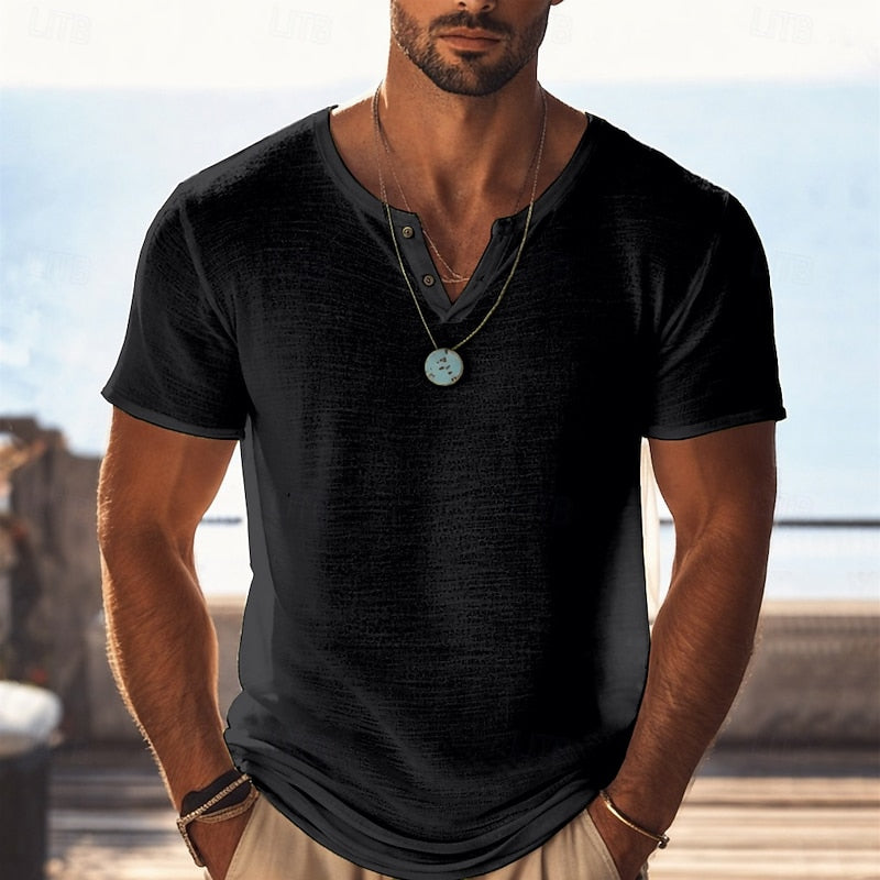 Timo | Luchtig Zomer T-shirt met V-hals
