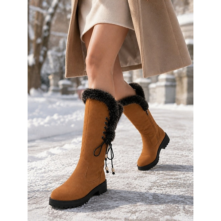 Tessa | Warme Hoge Winterlaarzen met Bontrand