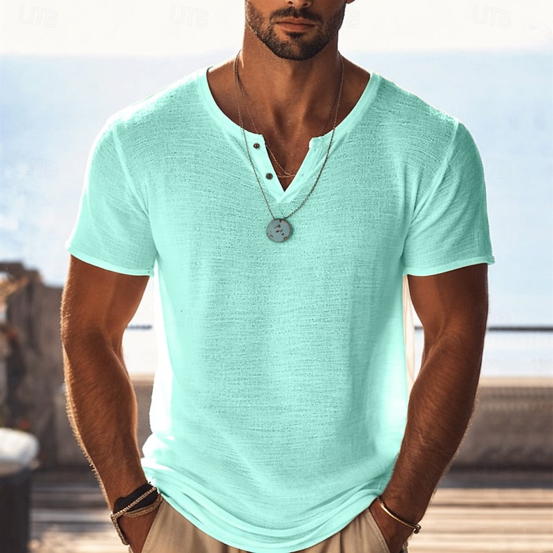 Timo | Luchtig Zomer T-shirt met V-hals