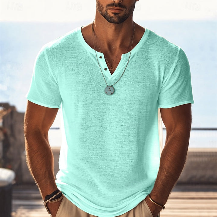 Timo | Luchtig Zomer T-shirt met V-hals