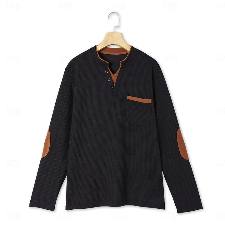 Rik | Verfijnde Henley met Opstaande Kraag