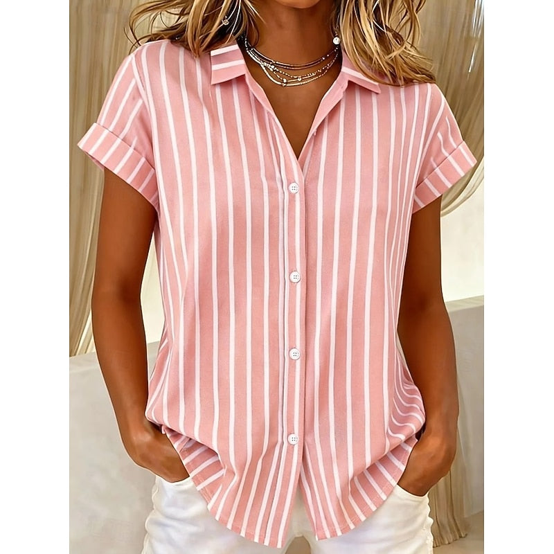 Griet | Verfijnde Gestreepte Blouse