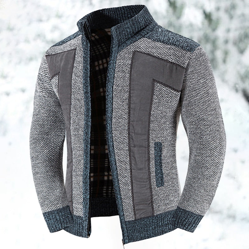 Fedde | Warm Gebreid Vest met Rits