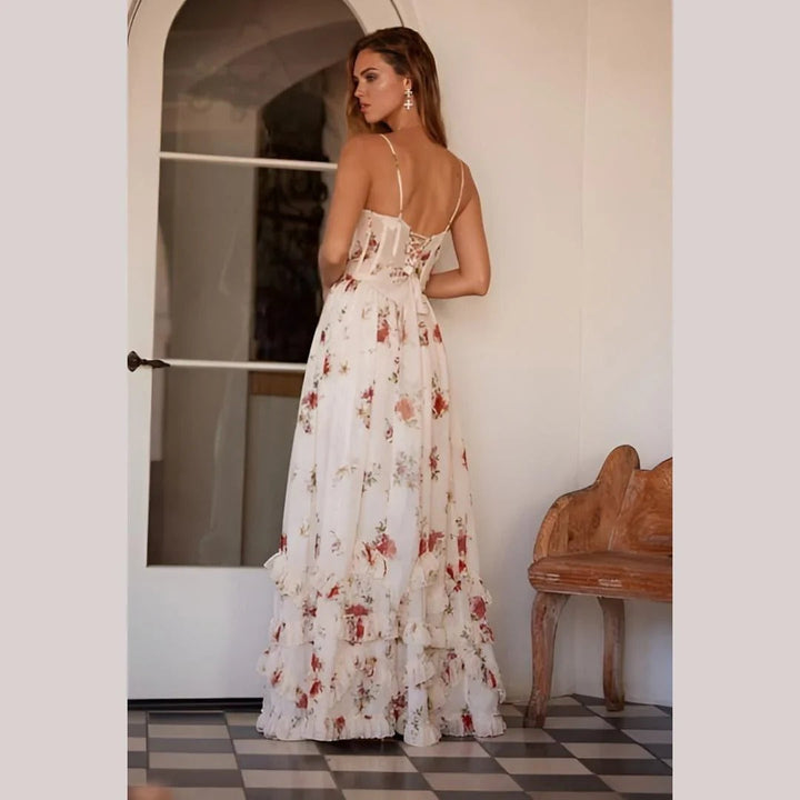 Sonya | Elegante Bloemenjurk met Smalle Bandjes