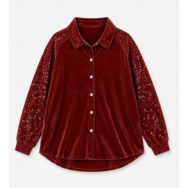 Corrie | Elegante Blouse met Glinstermouwen