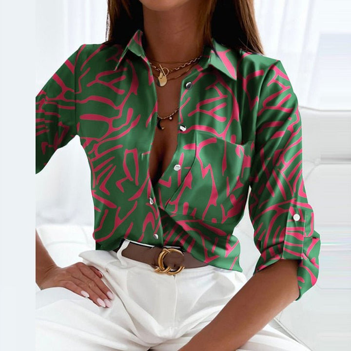 Roos | Elegante Blouse met Klassieke Kraag