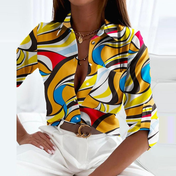 Roos | Elegante Blouse met Klassieke Kraag