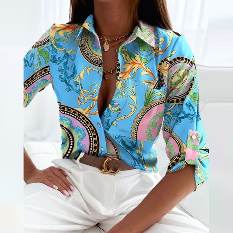 Roos | Elegante Blouse met Klassieke Kraag