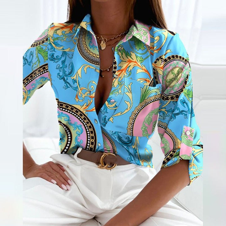 Roos | Elegante Blouse met Klassieke Kraag