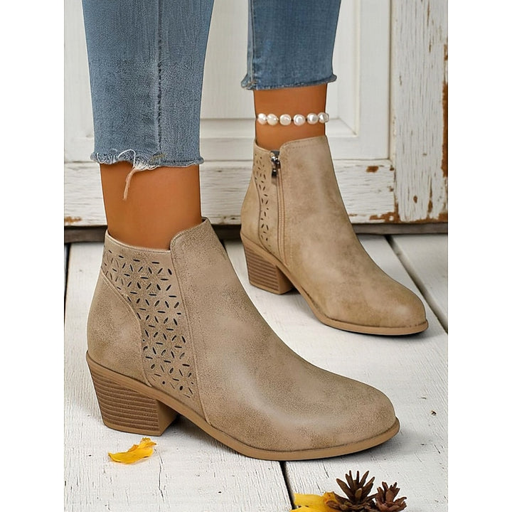 Karin | Verfijnde Enkellaarsjes met Blokhak