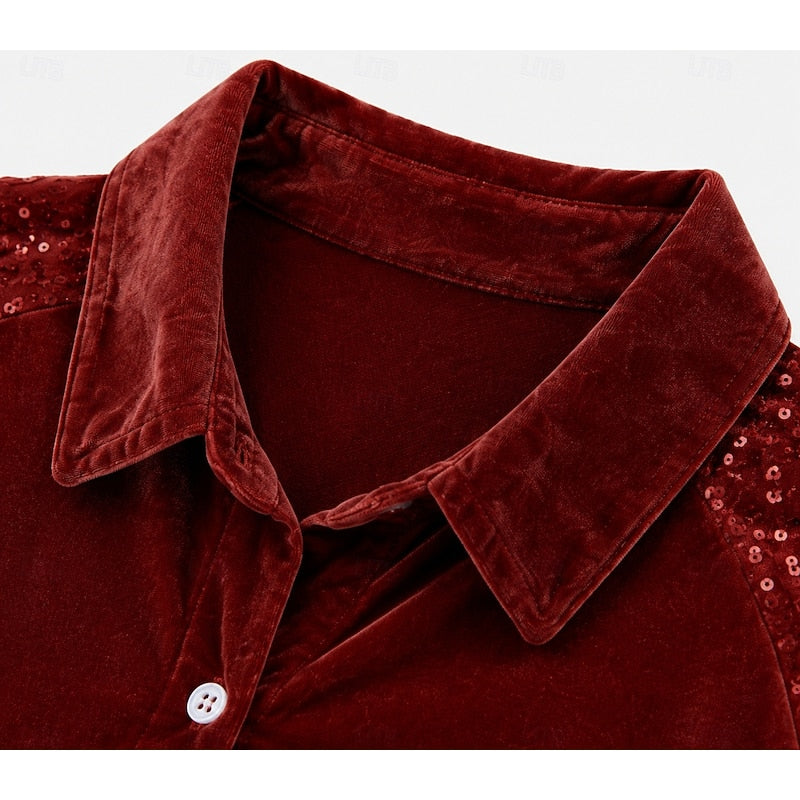 Corrie | Elegante Blouse met Glinstermouwen