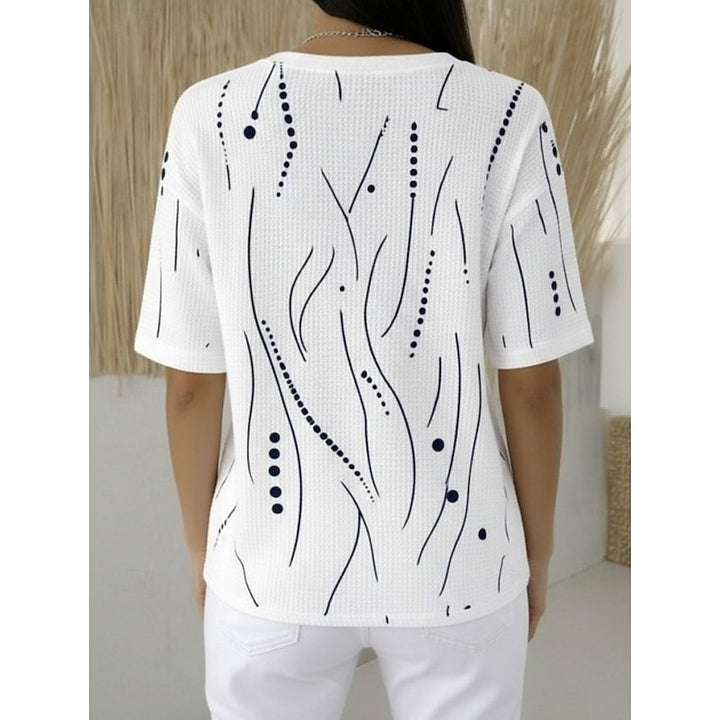 Judith | Elegant Structuur T-shirt met Print