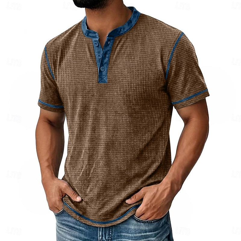 Jaap | Klassieke Henley met Structuur