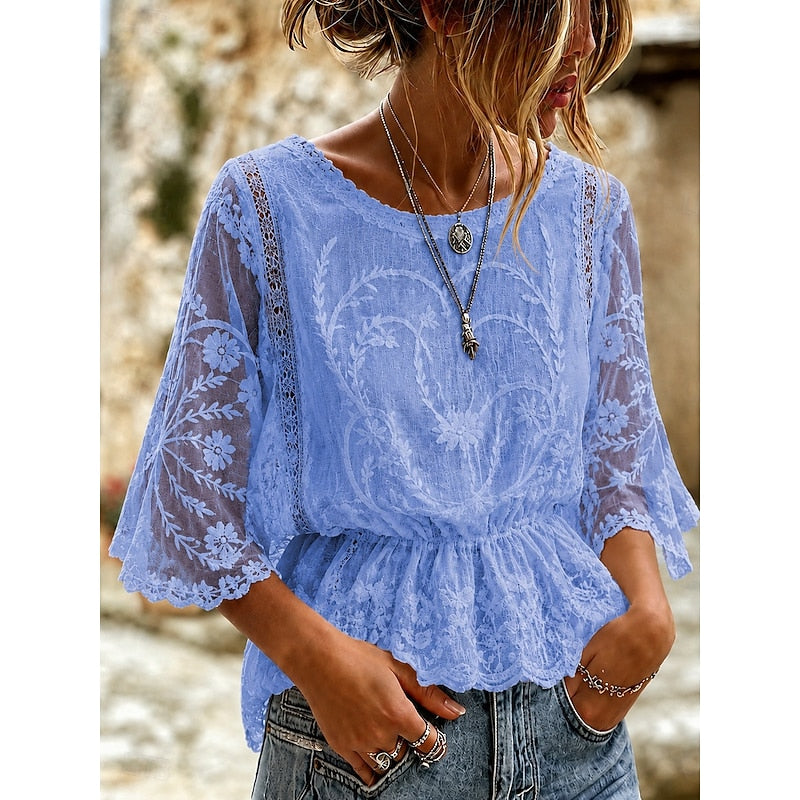 Nettie | Verfijnde Kanten Blouse