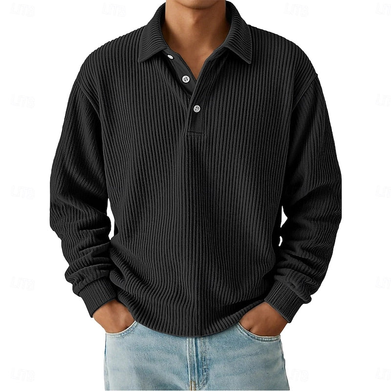 Pieter | Getextureerde Poloshirt met Kraag