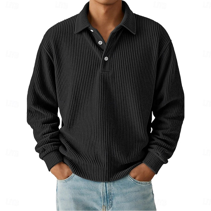 Pieter | Getextureerde Poloshirt met Kraag